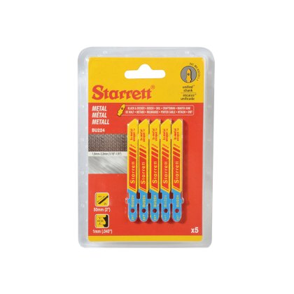 Starrett - BU224-5 Metal Cutting Jigsaw Blades Pack of 5
