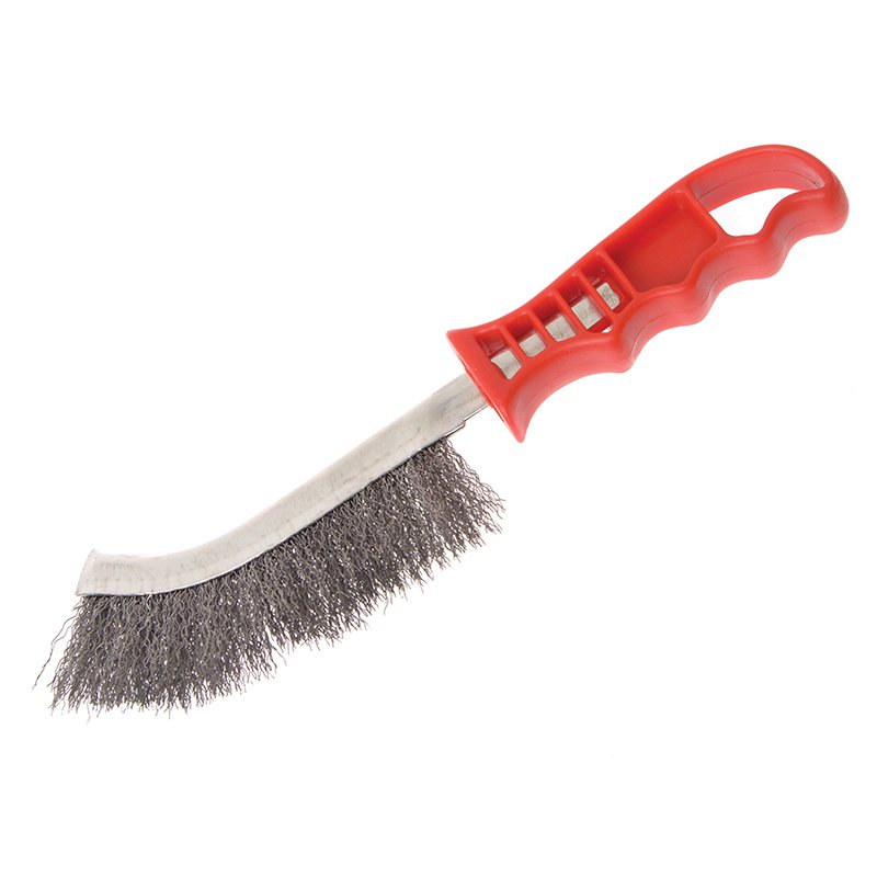 Steel Red Handle Faithfull - Wire Scratch Brush