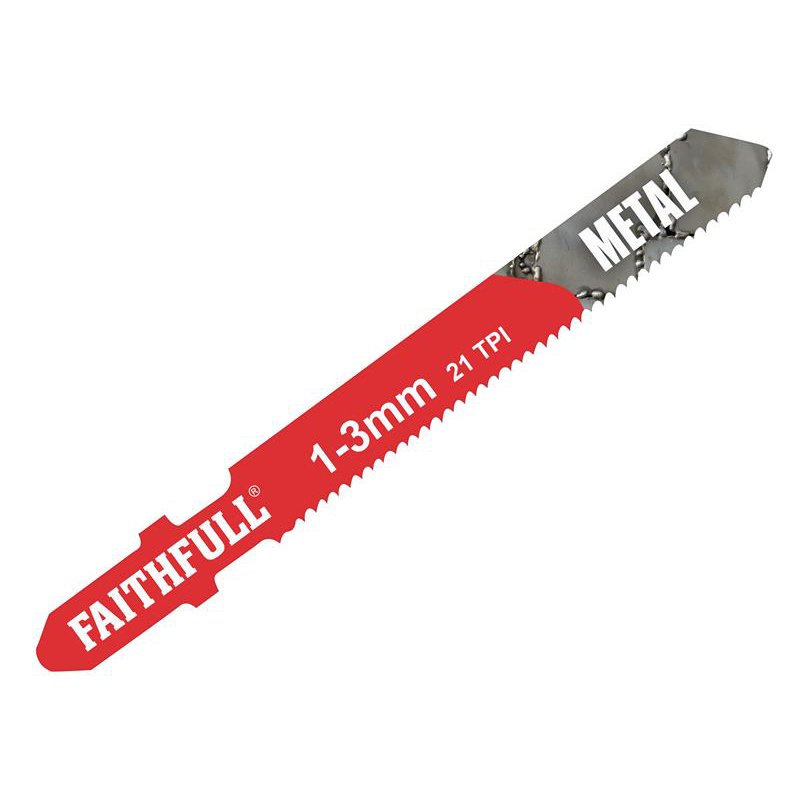 Faithfull - 8009-HSS Metal Cutting Jigsaw Blades Pack of 5 T118A