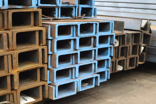 Blue colour steel stacked