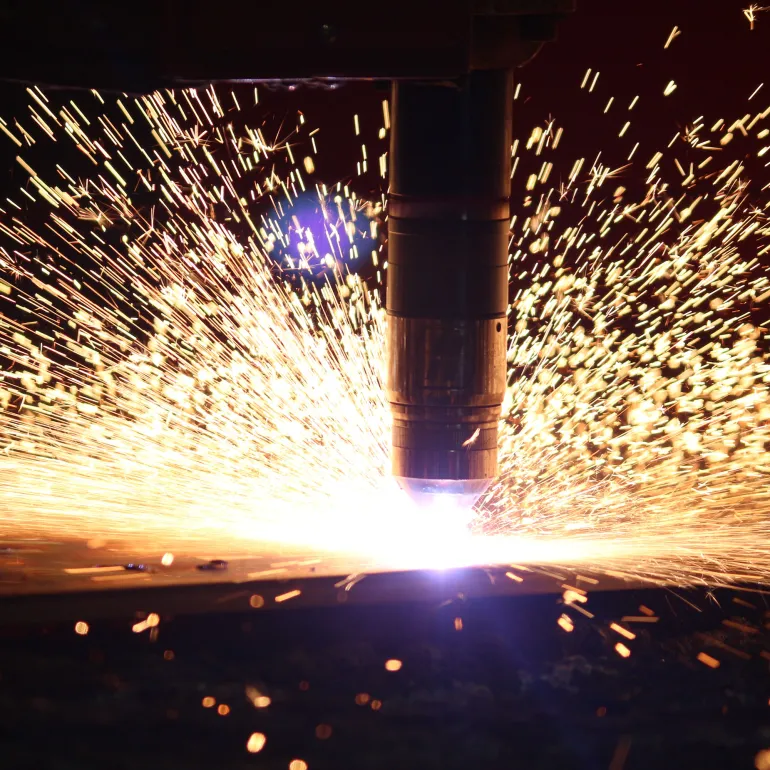 Plasma & Oxy-Propane Cutting
	 
	
	
	Material Thickness up to 200mm
	 
	
	
	Plate Sizes up to 24M x 3.5M
	 
	
	
	Plasma Or Drilled Holes
	 
	
	
	Weld Preps & Bevelling