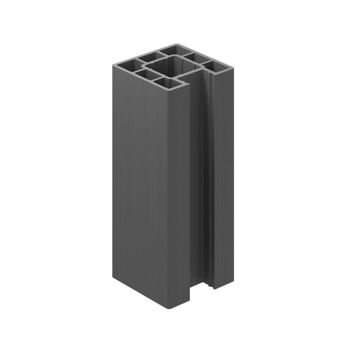 Ecoscape Clarity - 1.94m Graphite Composite End Fence Post | BM Steel