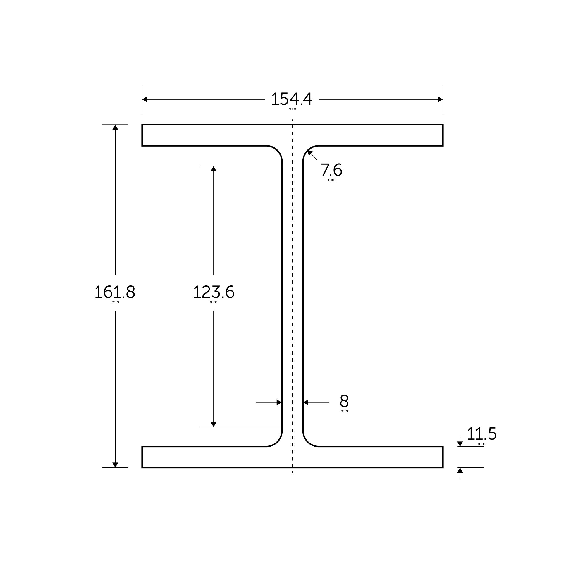 152 X 152 X 37KG Universal Column BSEN10025 2 S355J0 BM Steel 152-x-152-x-37kg-universal-column-bsen10025-2-s355j0-bm-steel