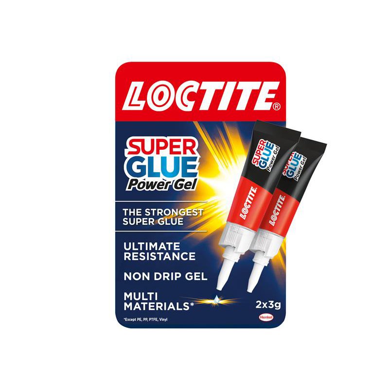 Loctite Super Glue Power Gel Tube 2 x 3g BM Steel