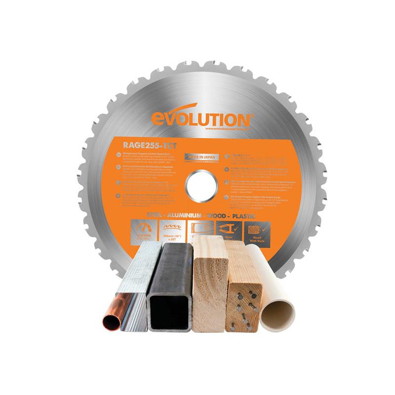 Evolution MultiMaterial Mitre Saw Blade 255 x 25.4mm x 28T BM Steel