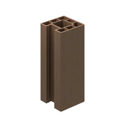 3m Walnut Composite End Fence Post