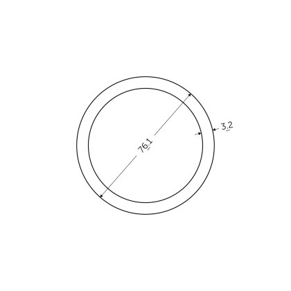 76.1 x 3mm - 7.5m Circular Hollow Section - BSEN10219 S235JR