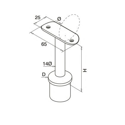 Push-In Post Stem With Fixed Saddle