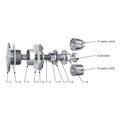 Glass Canopy Fix Bolts For 17.5mm Glass