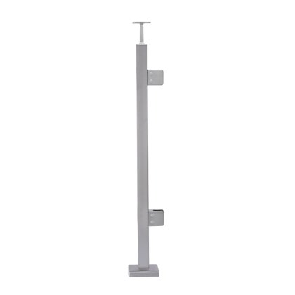 Pre-Assembled Glass Balustrade Square End Post with Fixed Saddle Pre-Assembled Glass Balustrade Square End Post with Fixed Saddle