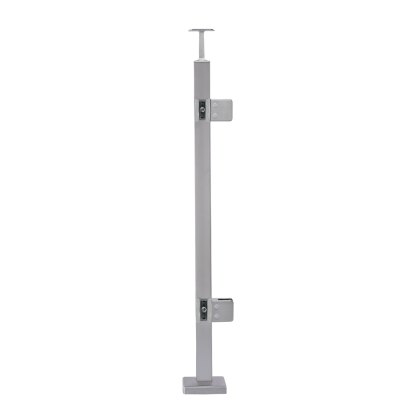 Pre-Assembled Glass Balustrade Square Corner Post with Fixed Saddle Pre-Assembled Glass Balustrade Square Corner Post with Fixed Saddle