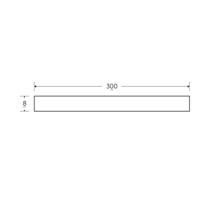 300 x 8mm - 6m Black Flats Heavy - BSEN10025-2 S275JR