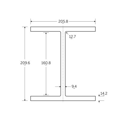 203 x 203 x 60KG Universal Column - BSEN10025-2 S355J0