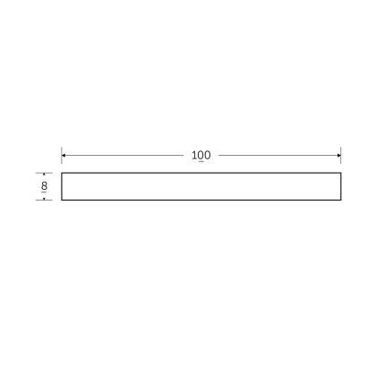 100 x 8mm - 6m Black Flats Light - BSEN10025-2 S275JR