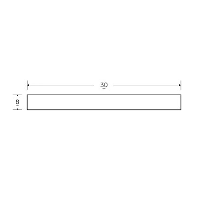 30 x 8mm - 6m Black Flats Light - BSEN10025-2 S275JR