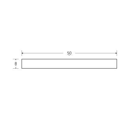 50 x 8mm - 6m Black Flats Light - BSEN10025-2 S275JR
