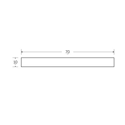 70 x 10mm - 6m Black Flats Light - BSEN10025-2 S275JR