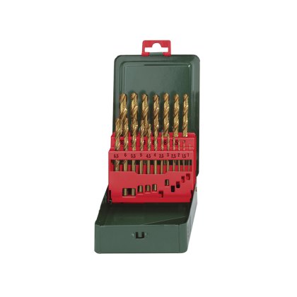 Metabo - HSS-Tin Drill Bit Set, 19 Piece Metabo - HSS-Tin Drill Bit Set, 19 Piece
