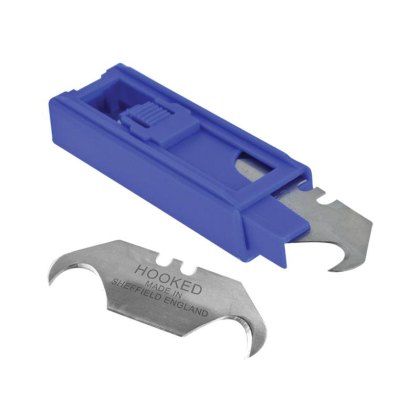 Faithfull - Heavy-Duty Hooked Trimming Knife Blades (Pack 10) Faithfull - Heavy-Duty Hooked Trimming Knife Blades (Pack 10)