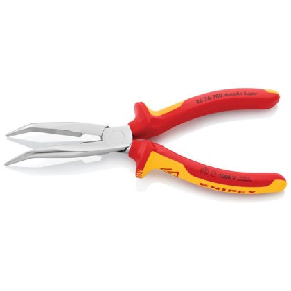 Knipex - VDE Long Bent Snipe Nose Side Cutting Pliers 200mm