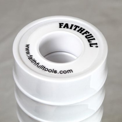 Faithfull - P.T.F.E Tape 12mm x 12m White (Pack 10)