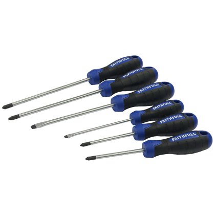 Faithfull - Boxed Soft Grip Screwdriver Set, 6 Piece