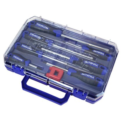 Faithfull - Soft Grip Screwdriver Set, 8 Piece