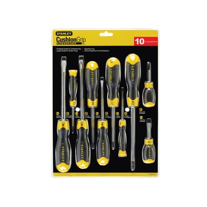 STANLEY - Cushion Grip Screwdriver Set, 10 Piece