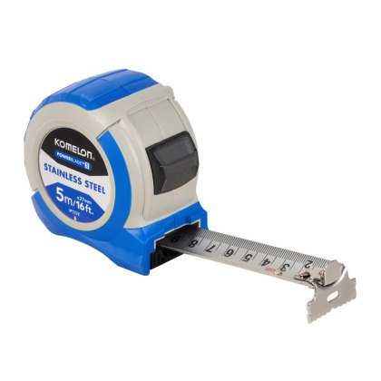 Komelon - Stainless Steel PowerBlade Pocket Tape 5m/16ft (Width 27mm)