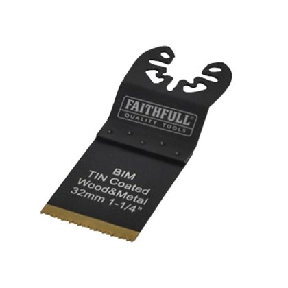 Faithfull - Multi-Functional Tool Bi-Metal Flush Cut TiN Coated Blade 32mm Faithfull - Multi-Functional Tool Bi-Metal Flush Cut TiN Coated Blade 32mm