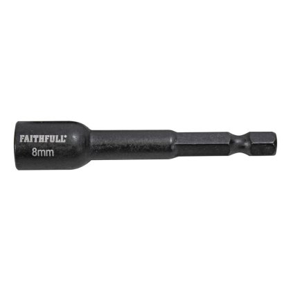 Faithfull - Magnetic Impact Nut Driver 8mm x 1/4in Hex