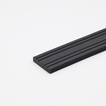 EazyClad 5S - Ebony Black Composite Slatted Cladding Flat Trim