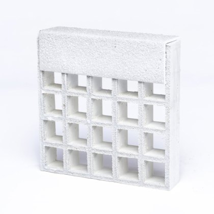 4m Equal Angle Gritted Tread GRP Nosing White - 4mm x 55mm x 55mm