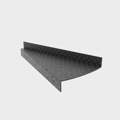 Durbar Anti-Clockwise Spiral Stair Tread 600 x 270 x 4.5mm - 50mm Turn up/down