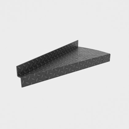 Durbar Anti-Clockwise Spiral Stair Tread 600 x 270 x 4.5mm - 50mm Turn up/down