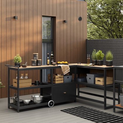 Ecoscape Outdoor Kitchen - Oak Set of 3 Units & Covers Oak Ecoscape Outdoor Kitchen - Oak Set of 3 Units & Covers Oak