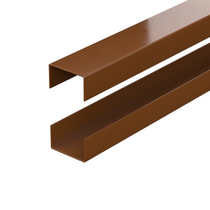 DuraPost Urban® Rails For Slatted Composite Panel (Pack of 2) - Sepia Brown DuraPost Urban® Rails For Slatted Composite Panel (Pack of 2) - Sepia Brown