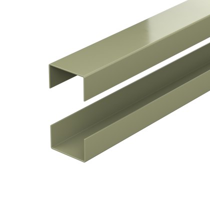 DuraPost Urban® Rails For Slatted Composite Panel (Pack of 2) - Olive Grey DuraPost Urban® Rails For Slatted Composite Panel (Pack of 2) - Olive Grey