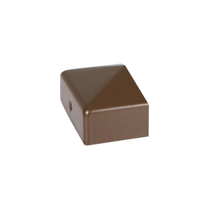 DuraPost® Half Post Cap With Bracket 75 x 37mm - Sepia Brown