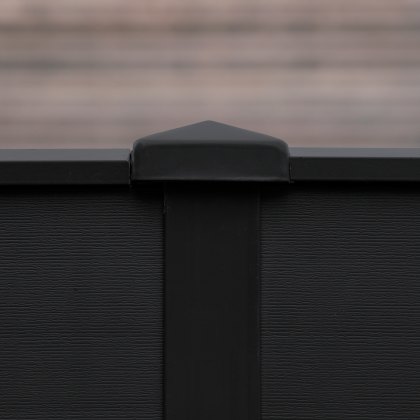 DuraPost® Post Cap With Bracket 75 x 75mm - Black
