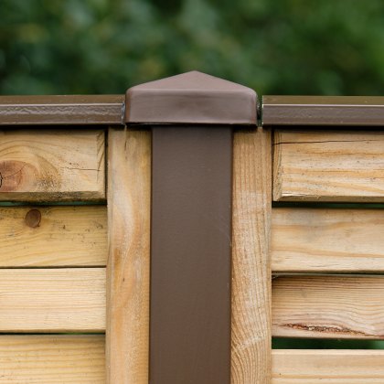 DuraPost® Post Cap With Bracket 75 x 75mm - Sepia Brown