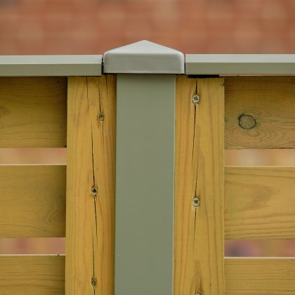 DuraPost® Post Cap With Bracket 75 x 75mm - Olive Grey