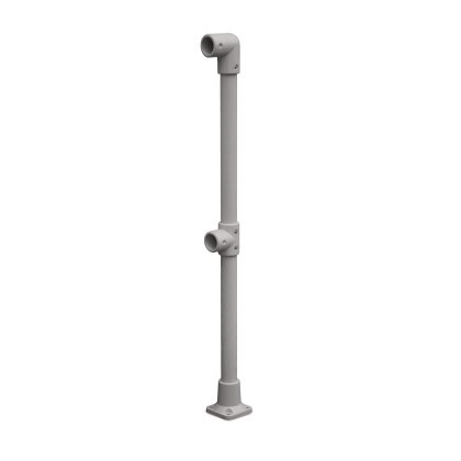 GRP End Post - Pedestal Base - Grey (RAL 7036) GRP End Post - Pedestal Base - Grey (RAL 7036)
