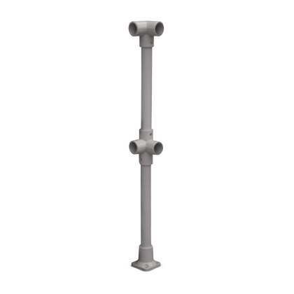 GRP Corner Post - Pedestal Base - Grey (RAL 7036) GRP Corner Post - Pedestal Base - Grey (RAL 7036)