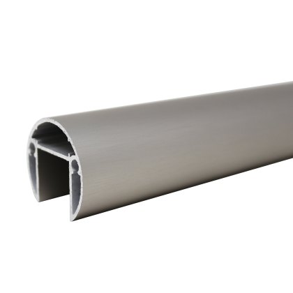3m Aluminium Round Slotted Tube, 42mm, Silver 3m Aluminium Round Slotted Tube, 42mm, Silver