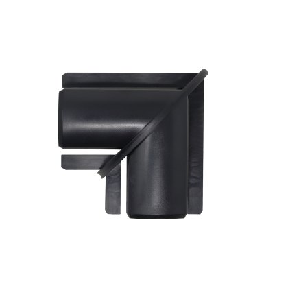 90 Degree Corner Connector for Aluminium Handrail 42mm, Black