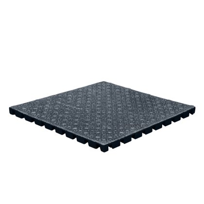 Gritted Diamond Tread, Closed Surface, Interlocking Floor Tile - Black Gritted Diamond Tread, Closed Surface, Interlocking Floor Tile - Black