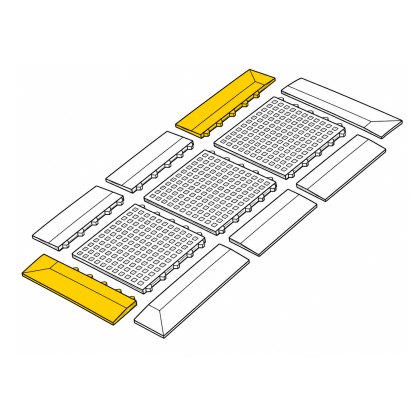 Gritted Ramp Edge, MM Type - Yellow Gritted Ramp Edge, MM Type - Yellow