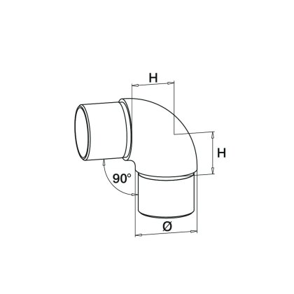 90 Degree Radiused Elbow - 316/Matt Black PPC 90 Degree Radiused Elbow - 316/Matt Black PPC