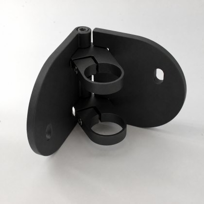 Adjustable 45 Degree Slab Bracket - 316/Matt Black PPC Adjustable 45 Degree Slab Bracket - 316/Matt Black PPC